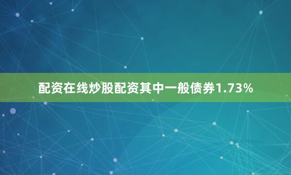 配资在线炒股配资其中一般债券1.73%